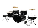 Full Size Adult Drum Set 5-Piece Black with Bass two Tom Snare 93977028