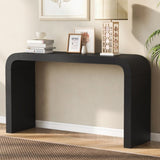 U_STYLE Minimalist Acacia Vneer Entryway Table with Two Legs,Stylish and Elegant Design,Suitable for N711P213374B