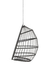 ZUN Outdoor Garden Rattan Egg Swing Chair Hanging Chair Wood W874107308