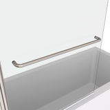 ZUN Bath tub Pivot shower screen, with 1/4" tempered glass and towel bar 3458 W2122131075