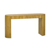 U_STYLE Sophisticated Console Table with Pine Veneer and Vertical Striped,Suitable for Entryway, N711P289125O