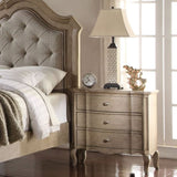 Antique Taupe 3-Drawer Nightstand B062P215399