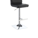 Black and Chrome Adjustable Bar Stool B062P153524