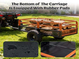 1500LBS Capacity 15 Cubic Feet Dump Cart Trailer, Heavy Duty Tow Behind Hauling & Dumping Wagon for W1422P412933