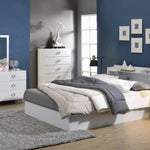 ZUN White 5-Drawer Chest with Ring Pull Handles B062P209030