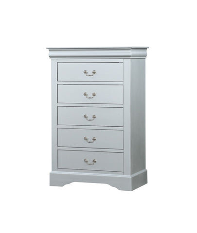 ZUN Platinum 5-Drawer Chest with Metal Handles B062P209039