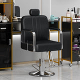 ZUN Premium Reclining barber Chair Salon Chair for Hair Stylist with Heavy Duty Hydraulic Pump, 360&deg; N753P181908B