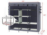 69" High-leg Non-woven Fabric Assembled Cloth Wardrobe Gray 52206518