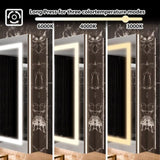 Smart LED Medicine Cabinet with Built-in High-Power Outlet 36*36inch Stepless Dimming & Anti-Fog W637P148122