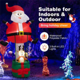 8 Feet Christmas Decorations,Inflatable Santa Claus and Reindeer 22799055
