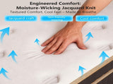 12 Inch Full Mattress, Innerspring Mattress with Black Gold Trim & White Cover - Medium Firm 73853720