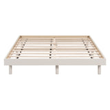 Modern Design Full Floating Platform Bed Frame for White Washed Color W697123291