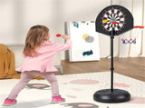 2-in-1 Toddler Basketball Hoop Set - Double-Sided , 6 Darts Included, Black 90414530