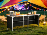 Extra Long Folding Portable Bar Table 77.95" x 15.16" x 34.65", Tradeshow Podium Table with Carrying 32199662