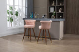 ZUN COOLMORE Swivel Bar Stools with Backrest Footrest ,with a fixed height of 360 degrees W153968287