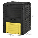 300L Garden compost bin with 48 vents Yellow 21531439