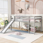 ZUN Loft Bed with Slide, Multifunctional Design, Twin 99922595