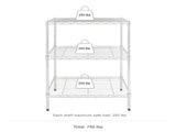 3-Tier Wire Shelving Rack, Chrome, 750 lb Capacity 64485789