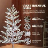 4ft Pine Tree Shape PE Material 48 Branches Green Flocking 325 Lights Warm White Two-color 8 Modes 52774934