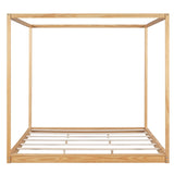 King Size Canopy Platform Bed with Support Legs, Natural WF309290AAM