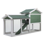 ZUN Large Wooden Rabbit Hutch Indoor and Outdoor Bunny Cage with a Removable Tray and a Waterproof Roof, W2181P146767