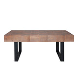 Rustic Industrial Wood Coffee Table, 47.2*23.5x18" Wood Coffee Table, Handcrafted Table W2729P270748