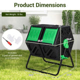130L Garden Compost Tumbler with Sliding Doors 28017194