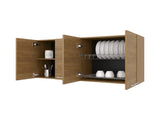 Natural Oak Wall Cabinet Kitchen in Melamine with 4-Door B062P291617