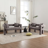 COOLMORE Modern Chenille Loveseat Sofa , Comfy Upholstered 2-Seater Sofa, Small Loveseat Accent W395P224842