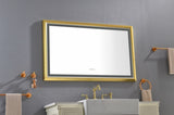 48" x 30" LED Bathroom Mirror with Aluminum Frame, Wall Mounted Vanity Mirror, Anti-Fog, Memory, 3 W928P333058