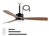 42" ABS Blades Outdoor Ceiling Fan with LED Light Remote Control,Quiet DC Motor 6 Speed W3775P459398