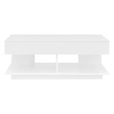 U-Can 41.3''-76.7'' Extendable Coffee Table, Efficient Central Coffee Table with Multiple Storage N724P290061K