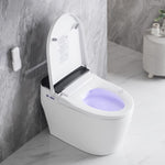 ZUN Elongated Smart Toilet with Elongated Heated Bidet Seat, Intelligent Toilet with Bidet Built-in, W2826P199068