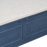 Rustic Style Solid wood Entryway Multifunctional Storage Bench with Safety Hinge 50578165