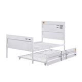 White Twin Platform Bed B062P186408