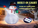12FT Tall Lighted Christmas Inflatable Decoration, Inflatable Giant Snowman Holding Gift Boxes, 18336363