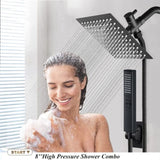 Shower Head, 8'' Shower Head hose High Pressure Shower Heads Anti-leak Rainfall Shower Head 41125283
