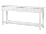 Modern Console Table with 3 Drawers and Open Storage Shelf, Entryway Table Narrow Long Sofa Table 09904615