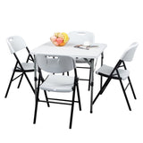 4pcs 47*54*84cm Garden Plastic Folding Chair White 40297169