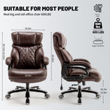 600LBS Big and Tall Office Chair for Heavy People, Extra Wide Seat and Adjustable Lumbar, Heavy Duty T3697P363487