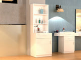 Standing 5 Compartments 1 Drawer 1 Door MDF Barber Cabinet White 43284972