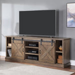 ZUN 85 inch TV Stand Console for TVs up to 95 inches, No Assembly Required, Barnwood Finish B108P160161