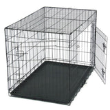 ZUN 42" Pet Kennel Cat Dog Folding Steel Crate Animal Playpen Wire Metal 14942781