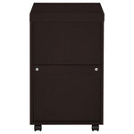 ZUN Cappuccino 3-Drawer Mobile File Cabinet B062P153727