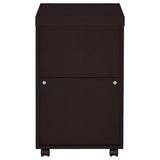 ZUN Cappuccino 3-Drawer Mobile File Cabinet B062P153727