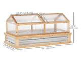 48" x 24" x 32" Wooden Greenhouse Planter 32350508