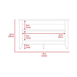Misuri Storage Bench, Four Legs, Two Open Shelves -Light Oak B20091960