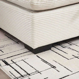 Corduroy Fabric Ottomans Footrest to Combine with 2 Seater Sofa, 3 Seater Sofa and 4 Seater Sofa, W714P183858