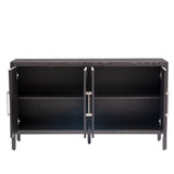 ZUN U-STYLE Storage Cabinet Sideboard Wooden Cabinet with 4 Metal handles ,4 Shelves and 4 Doors for WF309061AAP