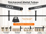 Room Divider Curtain Rod, Adjustable 28"-72"W x 4-10 ft H Heavy-Duty Partition Rod 92523090